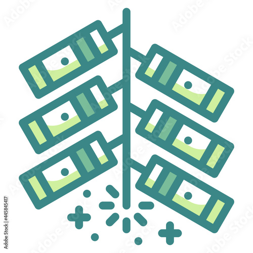 firecrackers blue line icon
