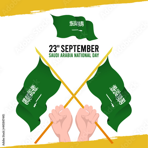 saudi arabia banner template. national day celebrations. saudi arabia flag.