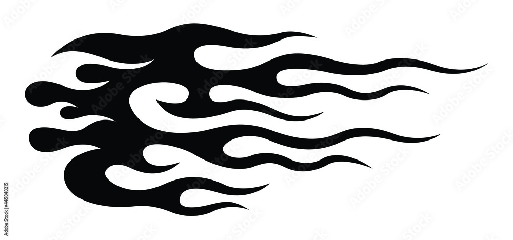 Photo & Art Print Tribal hot rod flame silhouette motorcycle and car decal graphic and airbrush stencil, Artoholics