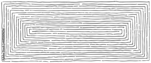 Doodle lines pattern on white background. Rectangular Geometry frame. hand drawn Vector illustration