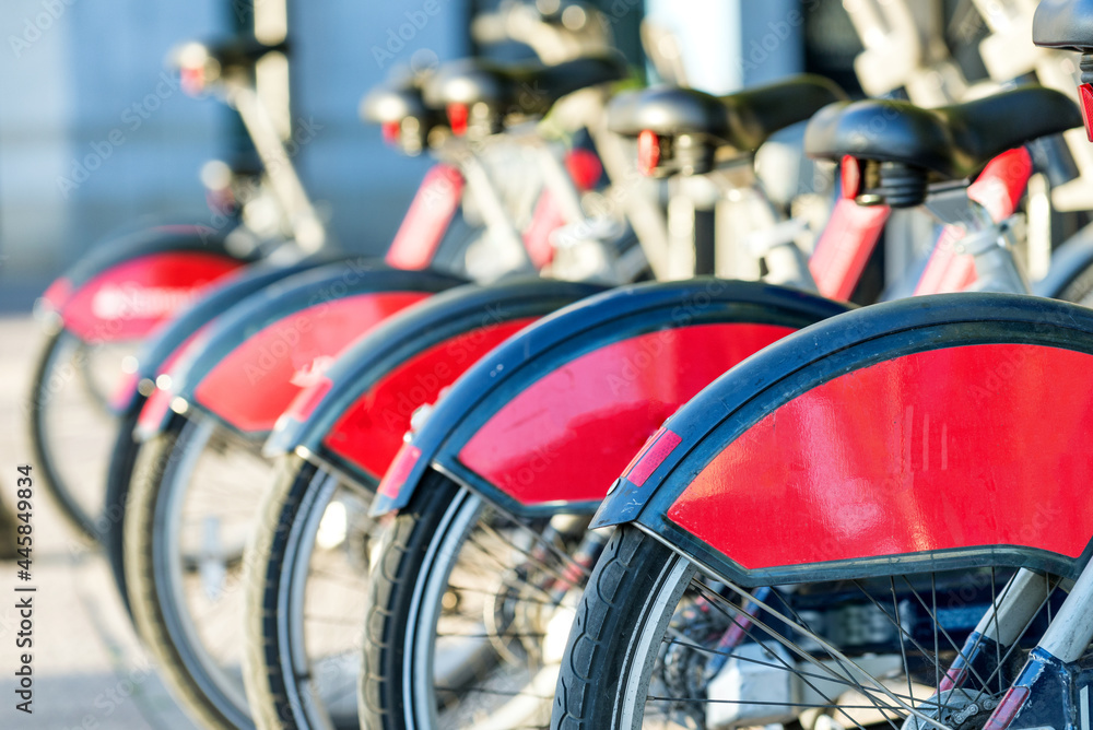 Obraz premium Bicycle sharing in London