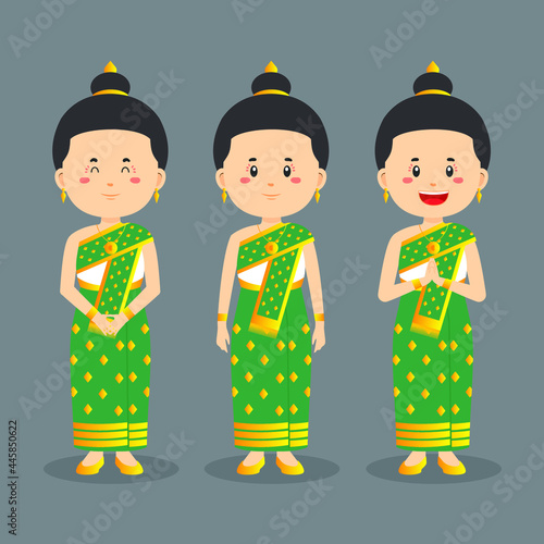 Laos Character with Various Expression