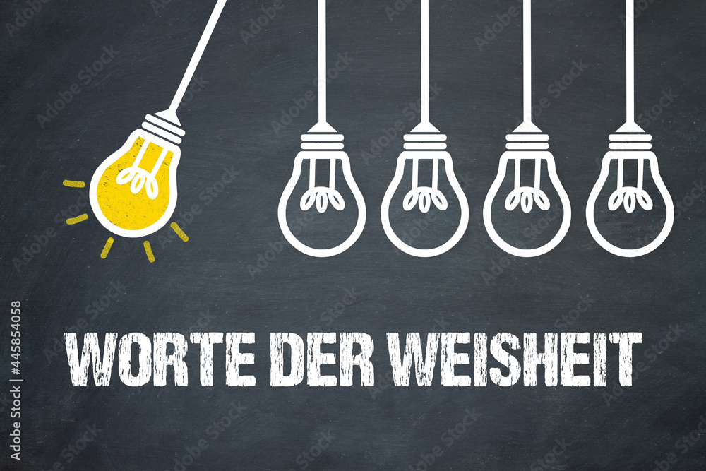 Fototapeta premium Worte der Weisheit