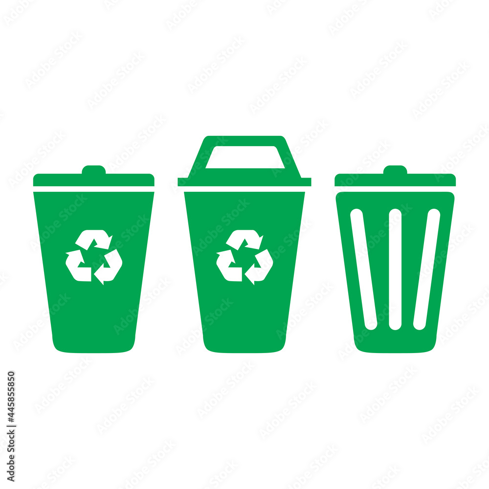 Trash bin logo and icon , Recycle bin logo and icon. Vector isolated