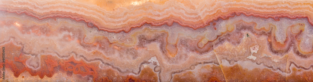 Fototapeta premium orange and red agate cracked textured stripe