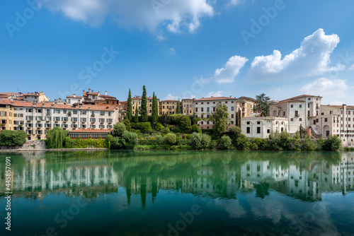 Brenta River and Bassano del Grappa city in Italy © roikarool