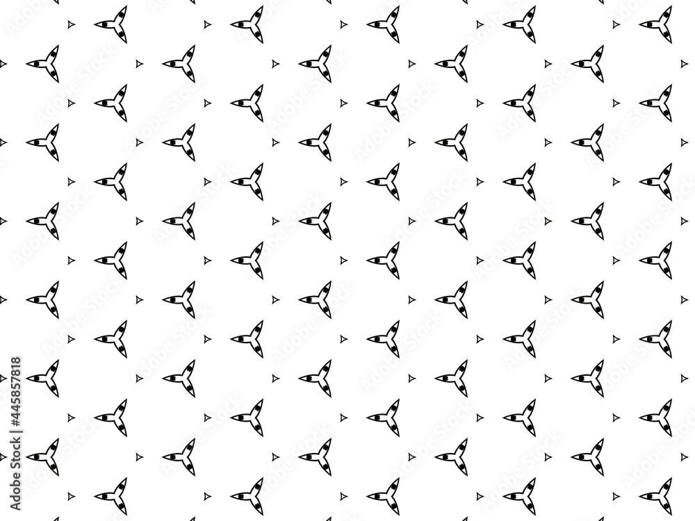 Simple black seamless patterns in the form of triangles on a white background, Simple black seamless patterns in the form of triangles on a white background,