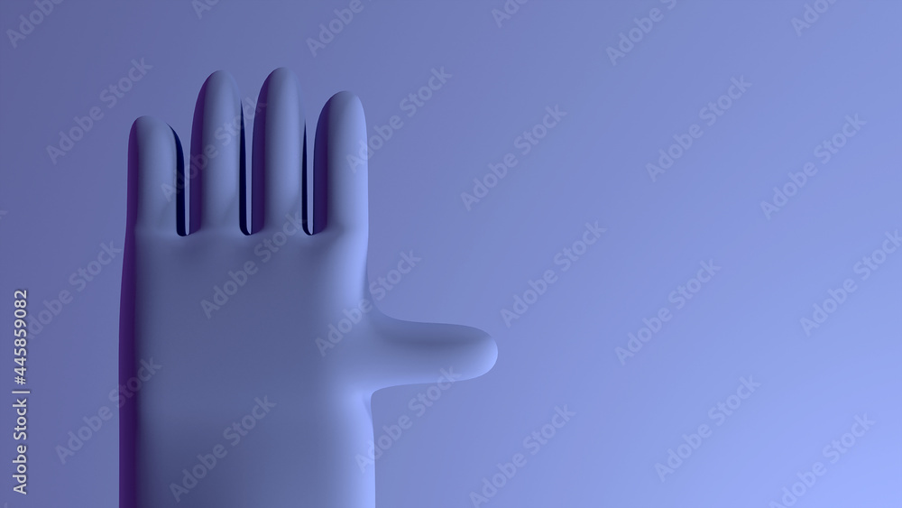 hand abstract sing/symbol white background 3d rendering hand abstract sing/symbol white background 3d rendering
