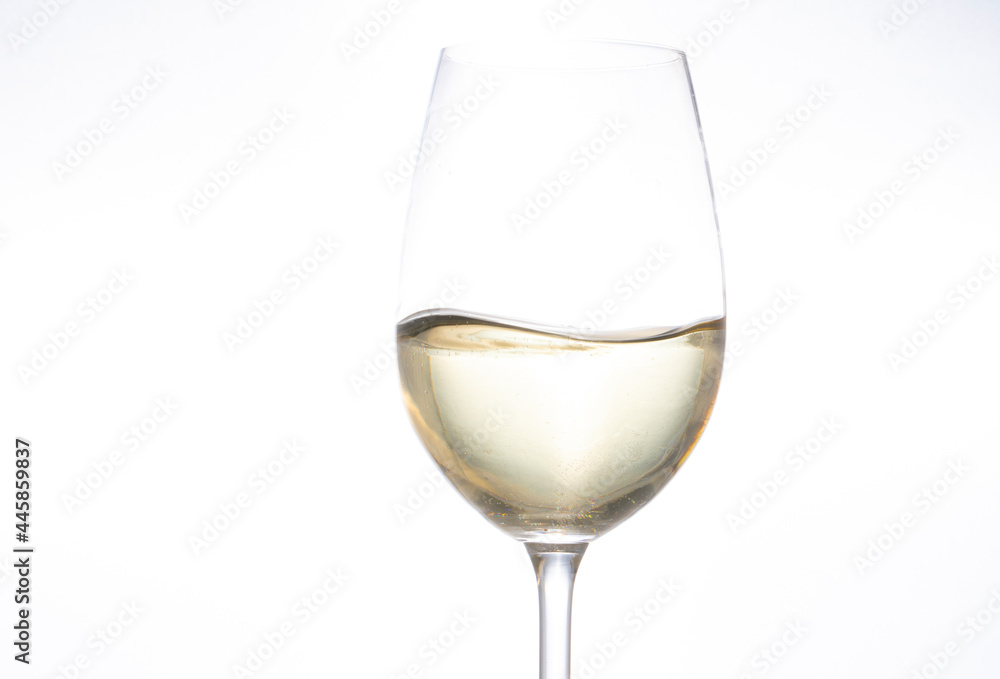 White wine glass. Background. Wine. 