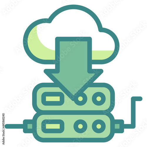 download blue line icon