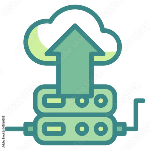 upload blue line icon