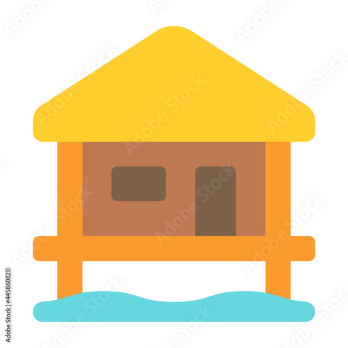 bungalow flat icon
