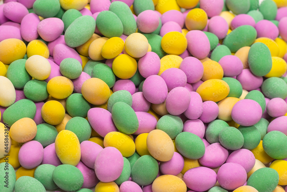 Group of colorful peanuts in glaze. Group of colorful peanuts in glaze.