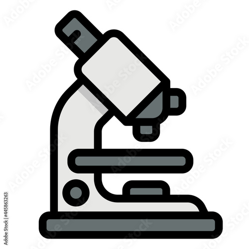 microscope filled outline icon