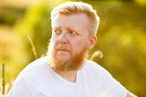 Portrait of a young bearded man