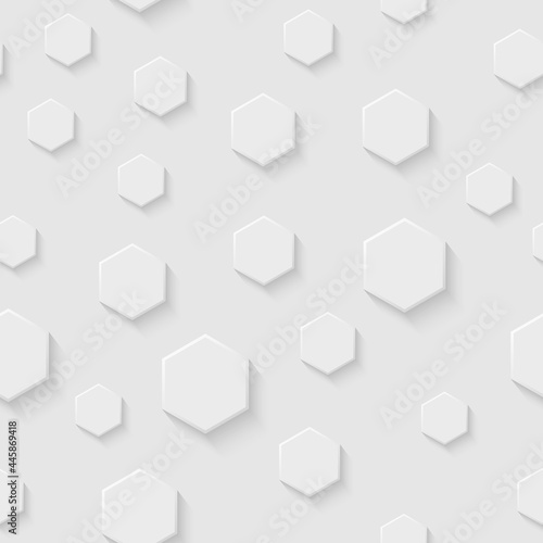 Free Download Vector abstract white background with hexagons. Seamless 3D texture. - GFXLoad
