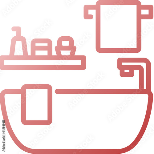 bath gradient icon
