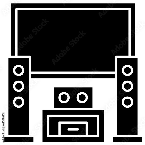 home theater solid icon