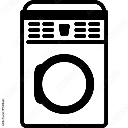 washing machine solid line icon