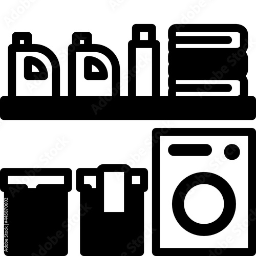 washing machine solid line icon