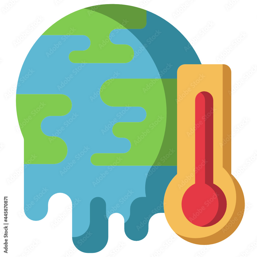 global warming flat icon