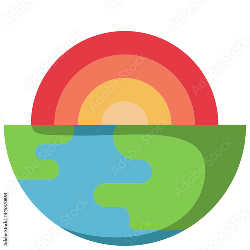 geology flat icon