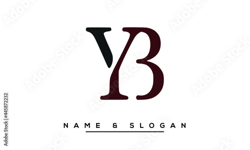 YB,  BY,  Y,  B  Abstract Letters Logo Monogram