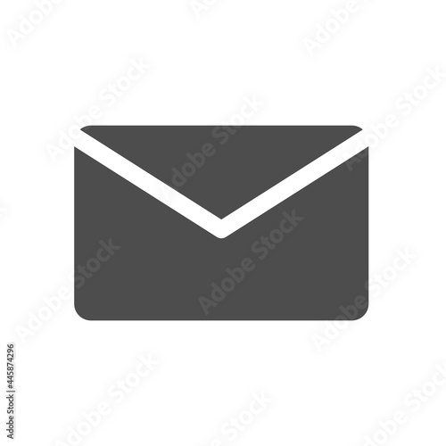 mail silhouette vector icon isolated on white background. mail envelope icon for web, mobile apps, ui design and print polygraphy
