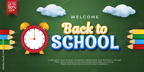 welcome back to school horizontal banners