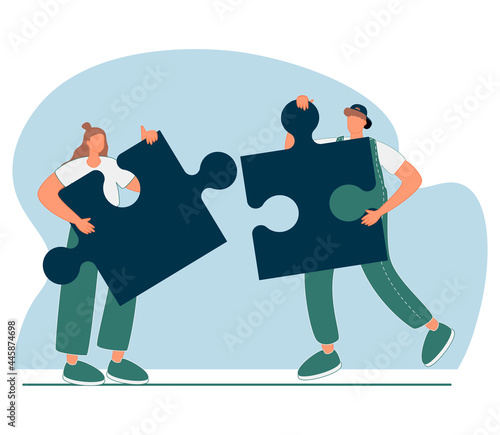 Cooperation and teamwork abstract concept vector illustration. Crowdfunding and partnership, new idea generation, collect donations, business venture, entrepreneurship success abstract metaphor.