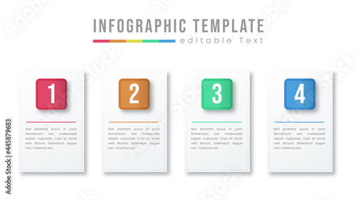 Colorful Business Info graphic design template Vector with icons and options or steps. Can be used for process diagram, presentations, work-flow layout, banner, flowchart, info graph