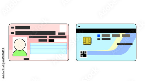 個人番号カードの表面と裏面（個人番号カードとは、日本で使用する顔写真付きのプラスチックのカードのことです。）