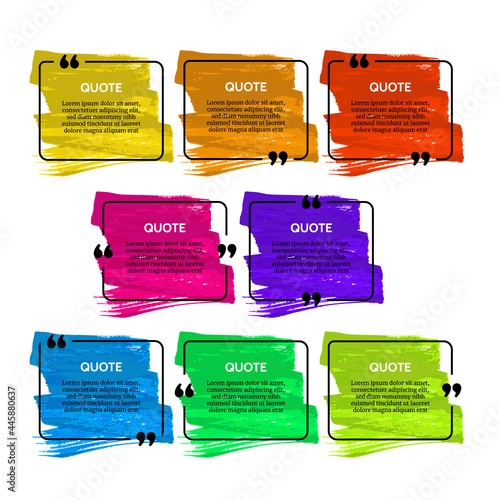 Set of quote box frames