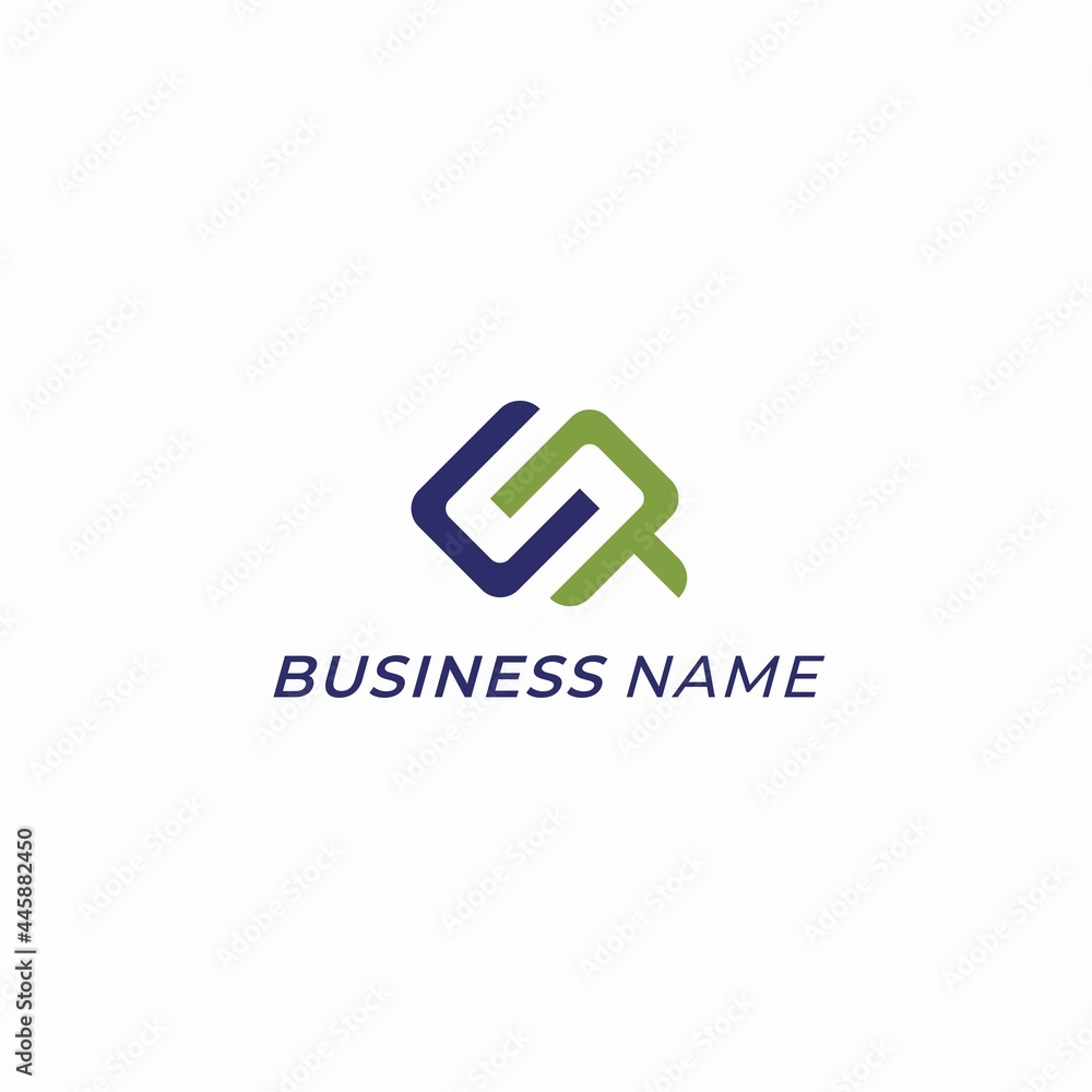 logo design line letter C and R logo design line letter C and R