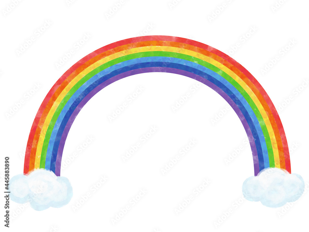 Obraz premium 手描きの虹のイラスト