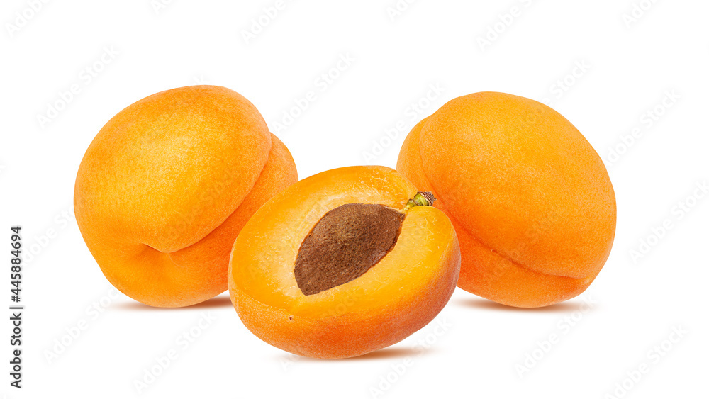 Apricots isolated on white background with clipping path Apricots isolated on white background with clipping path