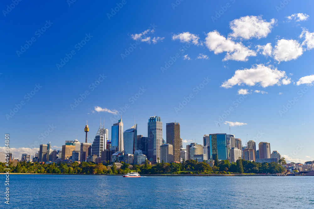 Skyline of Sydney central business district in New South Wales, Australia