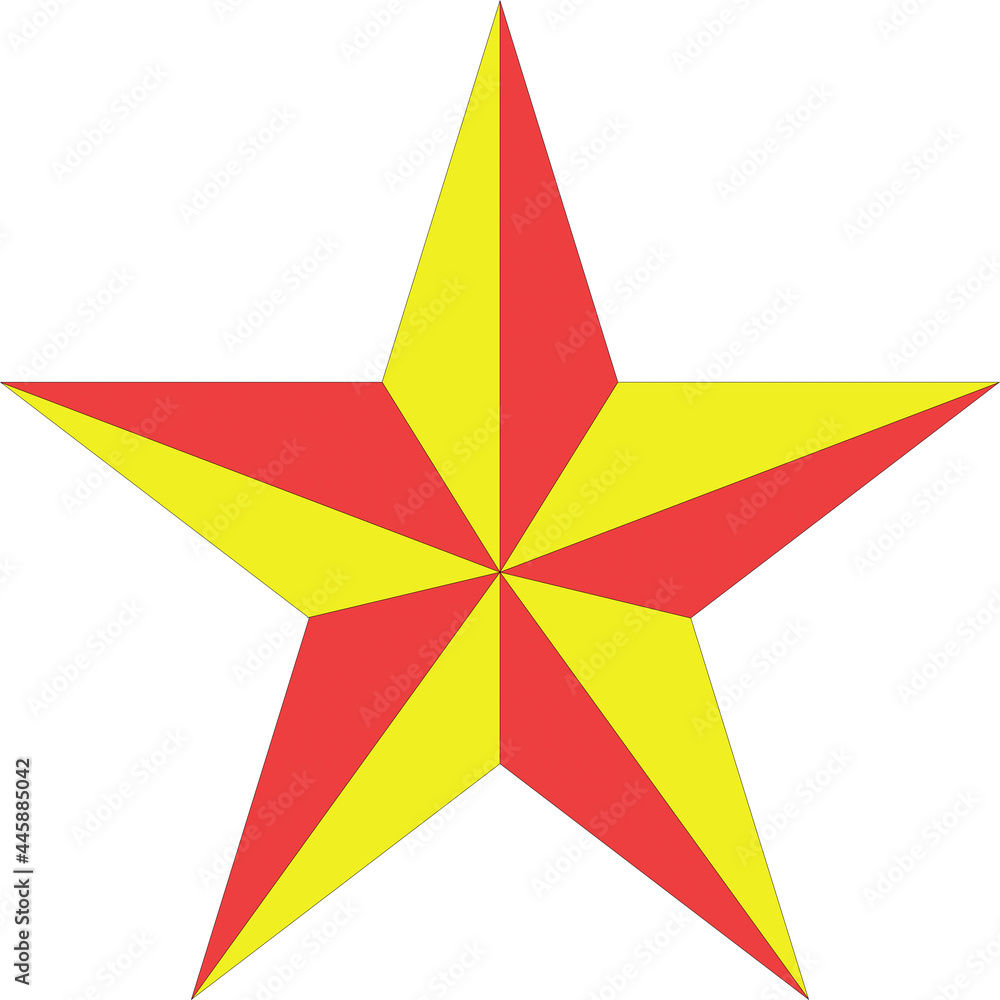 Star in Red and Yellow Star in Red and Yellow