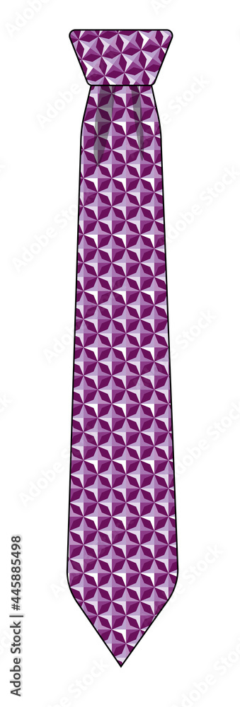 A neck tie in Purple Stars A neck tie in Purple Stars