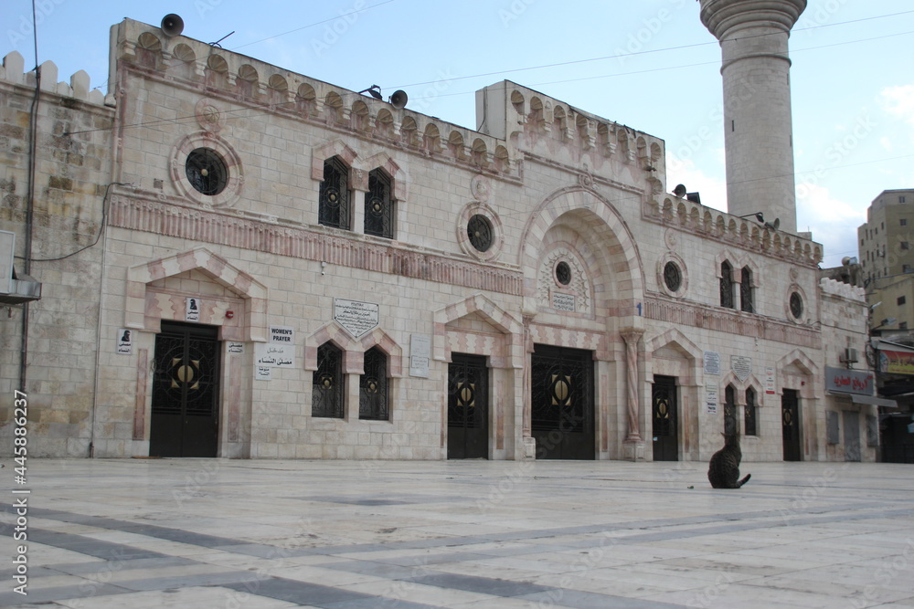 Al-Husseini Mosque, which is the oldest mosque in the capital, Amman, and is considered an important legacy in Jordan