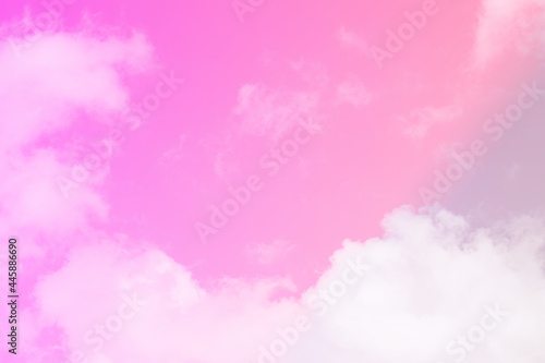 beauty sweet pink and gray colorful with fluffy clouds on sky. multi color rainbow image. abstract fantasy growing light