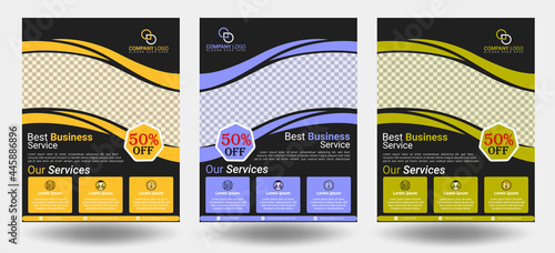 creative and modern unique business flyer vector design