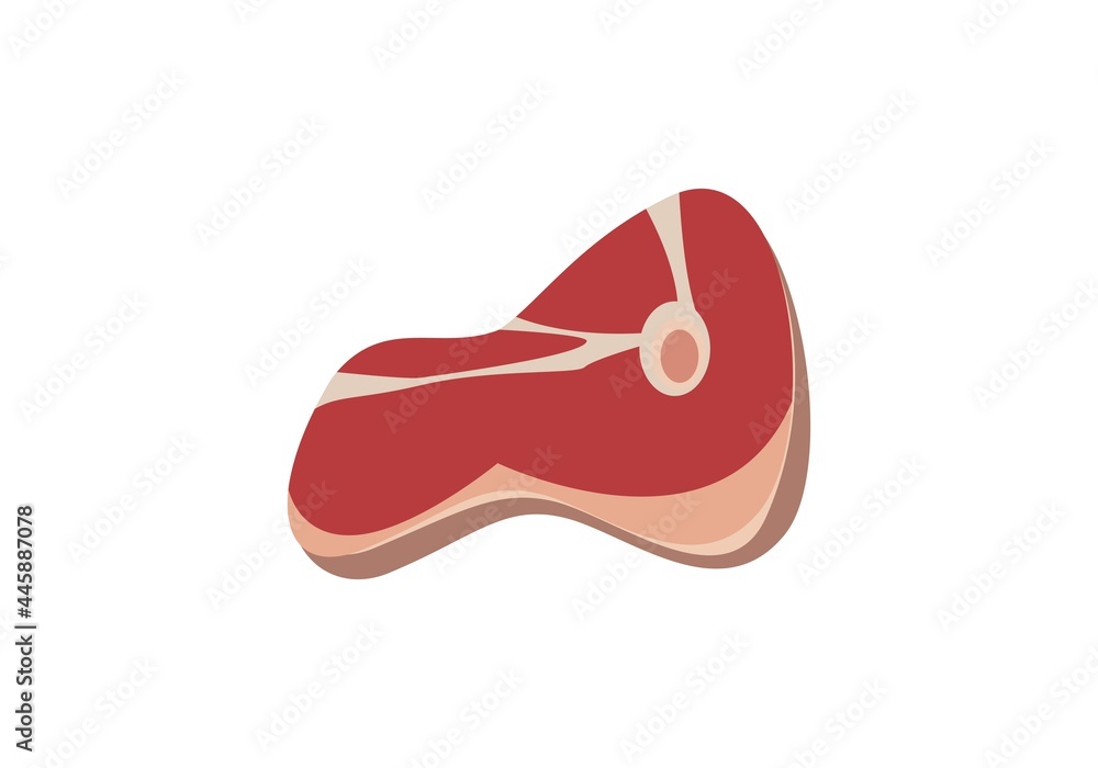 Fresh meat flat icon. Image for business Fresh meat flat icon. Image for business