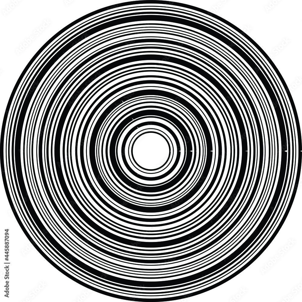 Black halftone dots in vortex form. Geometric art. Trendy design element.Circular and radial lines volute, helix.Segmented circle with rotation.Radiating arc lines.Cochlear Black halftone dots in vortex form. Geometric art. Trendy design element.Circular and radial lines volute, helix.Segmented circle with rotation.Radiating arc lines.Cochlear