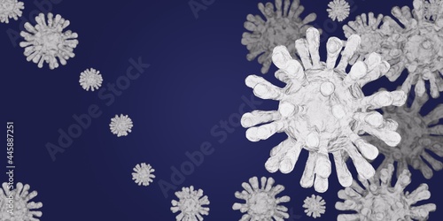 Corona Virus cell. 3D illustration. Coronavirus background.