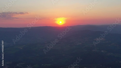 Aerial video of Lady of Grace Mondim Basto with a sunset