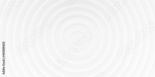 Abstract white background of circles with shadows, material 3d style