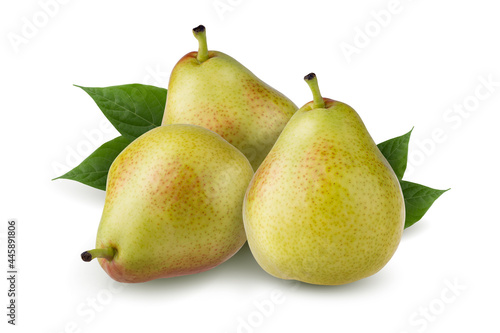 Green Pears isolated on a white background
