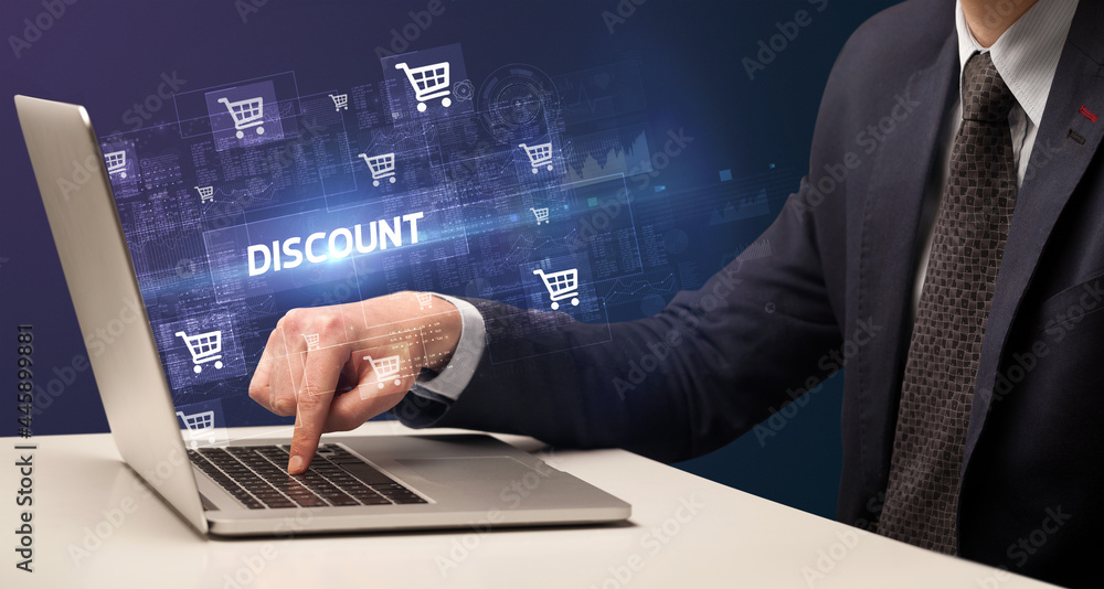 Businessman working on laptop concept Businessman working on laptop concept