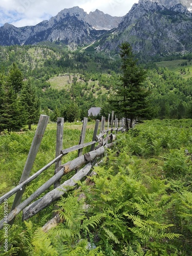 Fototapeta Naklejka Na Ścianę i Meble -  fence in the mountains